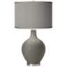 Gauntlet Gray - Gray Polyester Shade Ovo Table Lamp