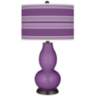 Passionate Purple Bold Stripe Double Gourd Table Lamp