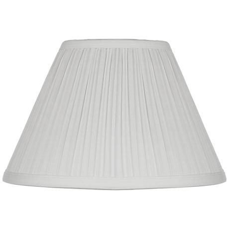 White Mushroom Pleated Lamp Shade 5x11x7.5 (Clip-On) - #2M861 | www ...