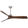 60&quot; Minka Aire Aviation Brushed Nickel and Maple Ceiling Fan
