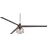 84" Turbina XL Industrial Bronze DC LED Large Ceiling Fan with Remote
