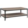 Angle Iron 48" Wide Gray Driftwood and Metal Coffee Table