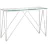 Luxor 47 1/4&quot; Wide Chrome and Glass Modern Console Table