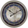 Navigator 23 1/2&quot; Round World Map Wall Clock