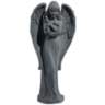 Standing Angel 25&quot; High Faux Greystone Indoor-Outdoor Statue