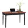 Leick 48&quot; Wide Farmhouse Black and Russet Wood Laptop Desk