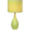Loma Green 19&quot;H Oval Bowling Pin Ceramic Accent Table Lamp