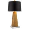 Design Gold Leaf Obelisk Table Lamp With 8&quot; Wide Square Riser