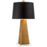 Design Gold Leaf Obelisk Table Lamp With 7&quot; Wide Square Riser