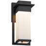 Fusion Pacific 12&quot;H Opal Glass Black LED Outdoor Wall Light