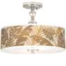 Tropical Woodwork Giclee 16&quot; Wide Semi-Flush Ceiling Light