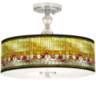 Tiffany-Style Lily Giclee 16&quot; Wide Semi-Flush Ceiling Light