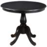 Bella 36&quot; Wide Antique Black Round Pedestal Dining Table