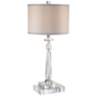 Aline Modern Crystal Table Lamp With 8&quot; Wide Square Riser