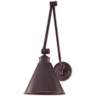 Hudson Valley Exeter Old Bronze Swing Arm Wall Light