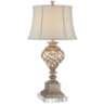 Luke Mercury Glass Table Lamp With 8&quot; Wide Square Riser