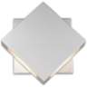 Quadrate 9 1/4&quot; High Silver 2-Light LED Outdoor Wall Light