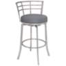 Viper 26&quot; Gray Faux Leather Swivel Counter Stool
