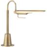 Raven Natural Brass Adjustable Desk Lamp