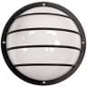 Wave Nautical Round Black Outdoor Ceiling or Wall Light