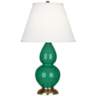 Robert Abbey 22 3/4" Ceramic and Brass Emerald Table Lamp