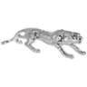 Prowling 23 1/2&quot; Wide Silver Mirror Leopard Table Sculpture