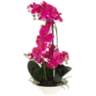 Pink Orchid 24&quot; High Faux Flowers in White Pot
