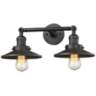 Railroad 8"H Rubbed Bronze 2-Light Adjustable Wall Sconce
