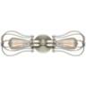 Muselet 4&quot; High Satin Nickel 2-Light A Bowtie Wall Sconce