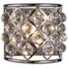 Madison 10 1/2&quot; High Nickel Wall Sconce w/ Faceted Crystals