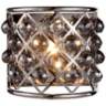 Madison 10 1/2&quot;H Nickel Wall Sconce w/ Silver Shade Crystals