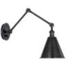 Alloy Deep Patina Bronze Plug-In Swing Arm Wall Lamp