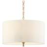 20&quot; Wide Warm Gold Pendant Light with White Shade
