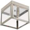 Nyack 8&quot; Wide Brushed Nickel Outdoor Ceiling Light