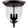 Legacy 11 1/2&quot;W Bronze and Glass 3-Light Ceiling Light