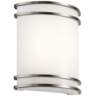 Kichler Harari 10 3/4&quot; High Brushed Nickel LED Wall Sconce