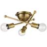 Kichler Armstrong 15&quot; Wide Natural Brass 3-Light Ceiling Light