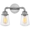 Hinkley Fritz 11 3/4&quot; High Chrome 2-Light Wall Sconce