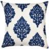 Charlotte Blue Woven 20&quot; Square Decorative Pillow