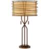 Marlowe Bronze Woven Metal Table Lamp With USB Dimmer