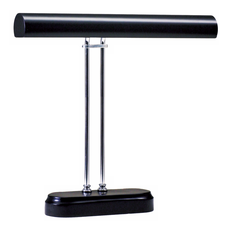 Black and Chrome 16" Wide Piano Desk Lamp   #46053