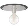Mitzi Milo 14&quot; Wide Polished Nickel and Black Ceiling Light