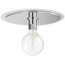Mitzi Milo 14&quot; Wide Polished Nickel and White Ceiling Light