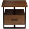 Sedley  22&quot; Wide Walnut 1-Drawer Modern End Table