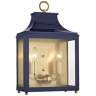 Mitzi Leigh 18 1/2&quot;H Aged Brass and Navy 2-Light Wall Sconce