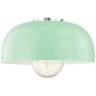 Mitzi Avery 14&quot;W Polished Nickel Ceiling Light w/ Mint Shade