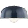Mitzi Avery 14&quot;W Polished Nickel Ceiling Light w/ Navy Shade