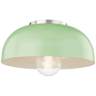 Mitzi Avery 11&quot;W Polished Nickel Ceiling Light w/ Mint Shade