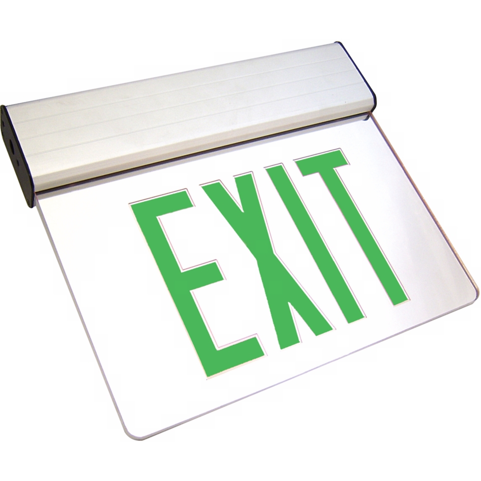 Clear Green LED Exit Sign   #49023