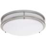 Zaire Brushed Nickel 17&quot; Wide Cool White LED Ceiling Light